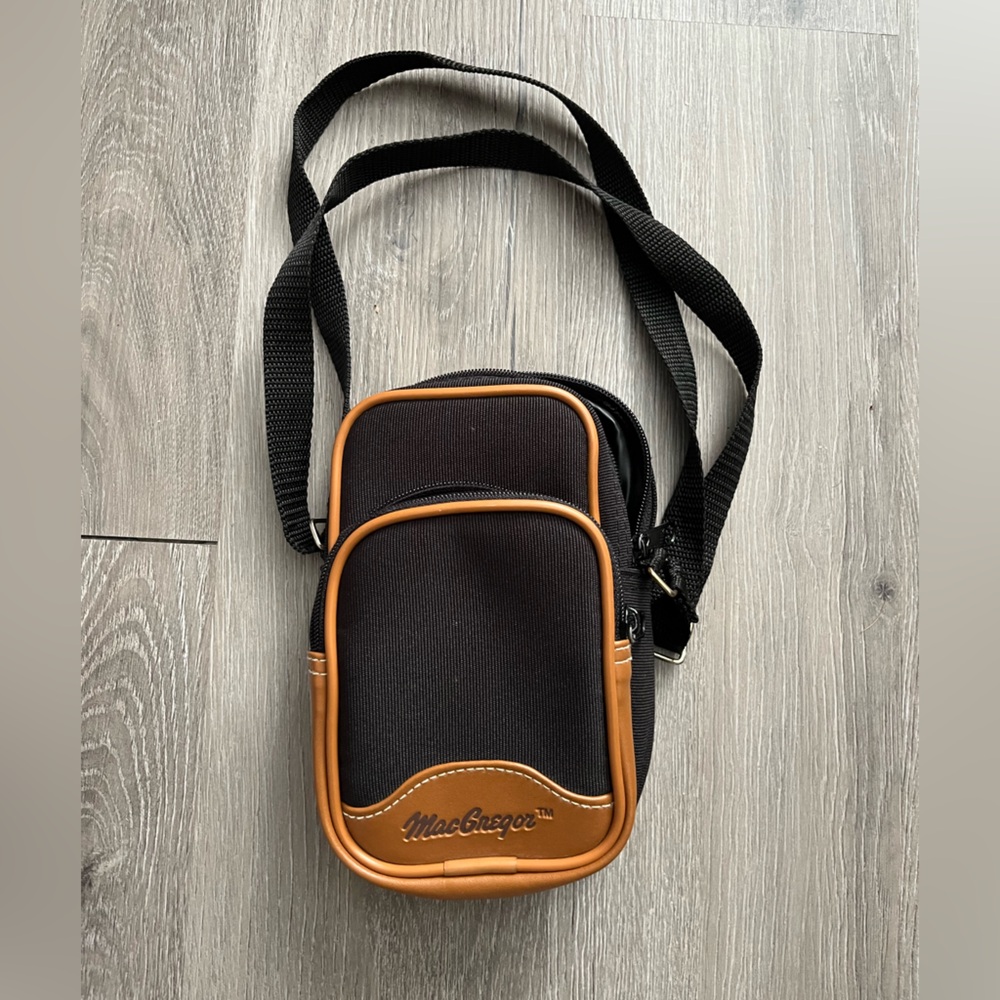 MacGregor Black and Brown Small Camera Bag